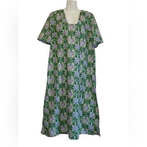 Tuckernuck Green and Blue Floral Maxi Dress